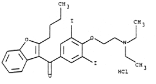 Chemical formula of Amiodarone