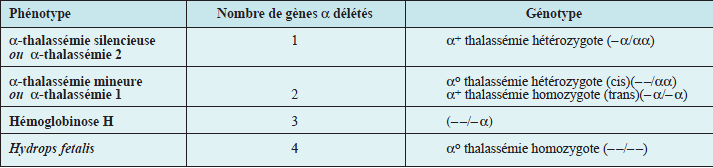 Nomenclature des α-thalassémies